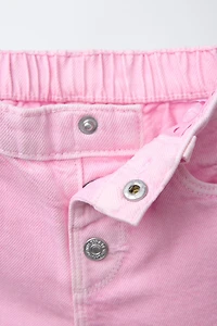 MOM FIT TWILL BERMUDA SHORTS