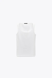 WIDE STRAP POLYAMIDE TOP