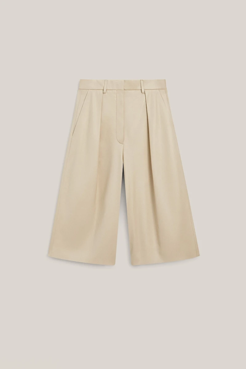 Long nappa leather Bermuda shorts - LIMITED EDITION