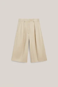 Long nappa leather Bermuda shorts - LIMITED EDITION