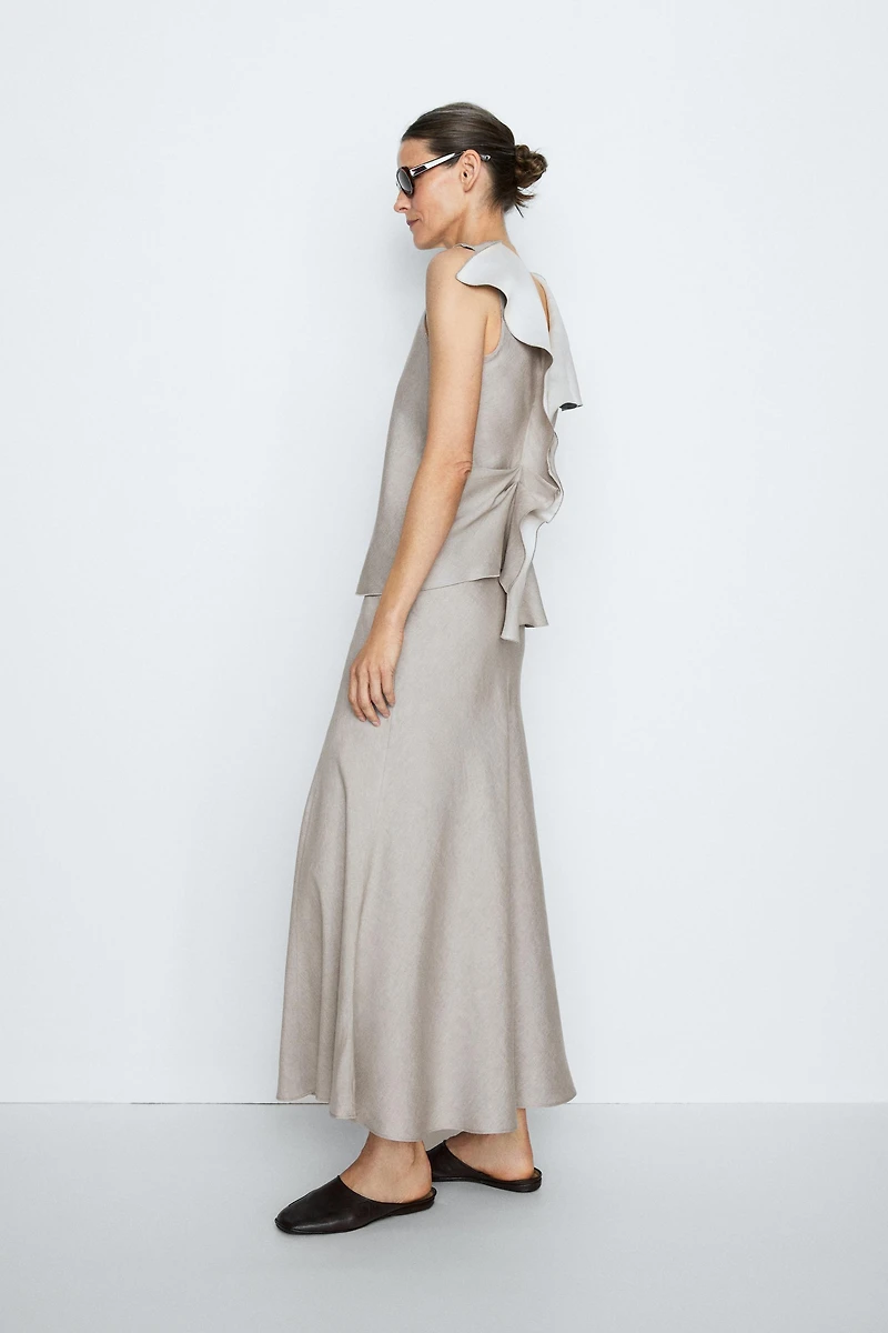 STUDIO Ruffle-detail flowing top