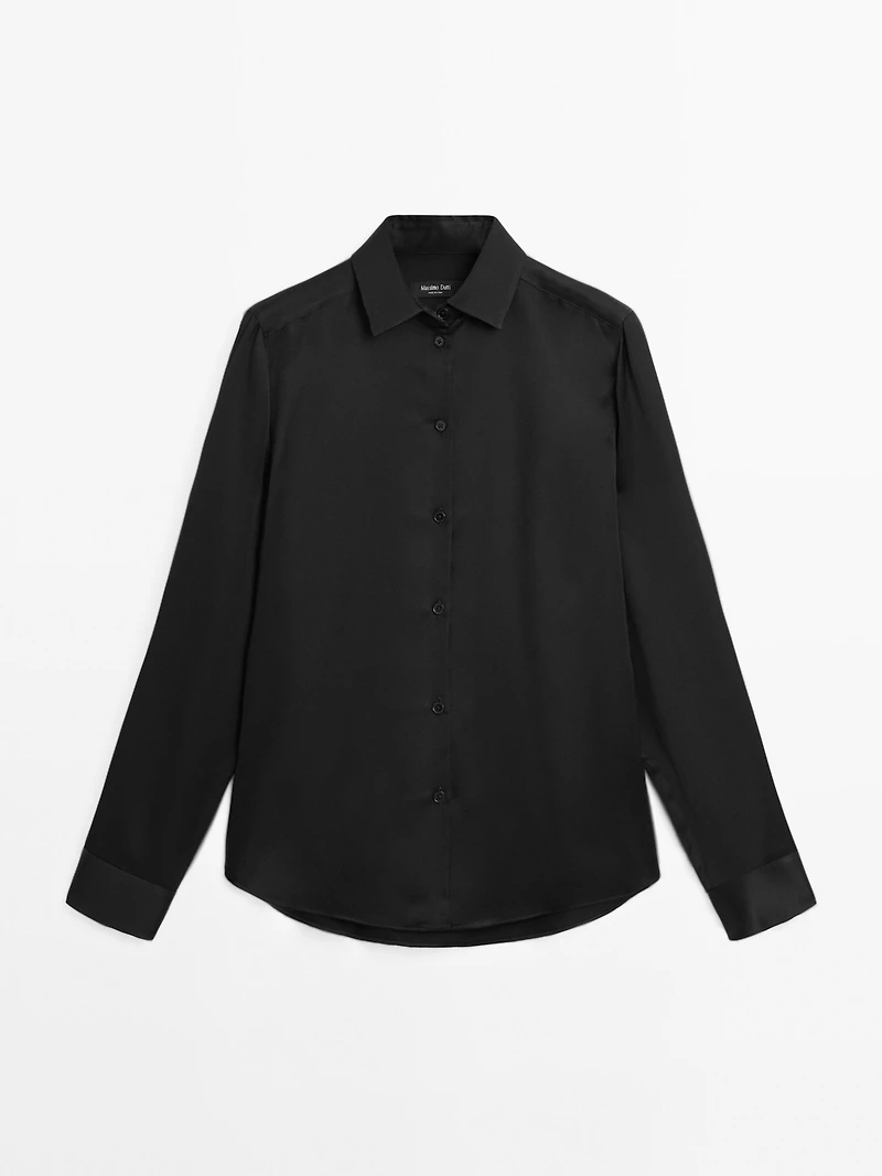 Flowing satin shirt
