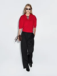 Pantalon large à pinces