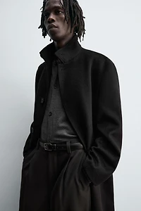 TEXTURED COAT WITH WOOL