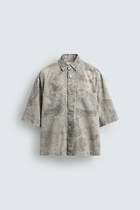 RELAXED FIT ABSTRACT PRINT SHIRT