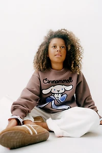 CINNAMOROLL © SANRIO FLOCKED PRINT SWEATSHIRT