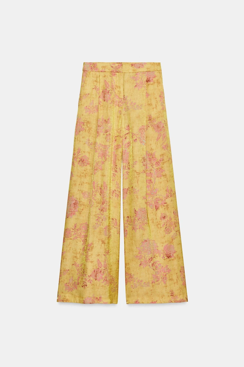 PANTALON PALAZZO À IMPRIMÉ FLORAL