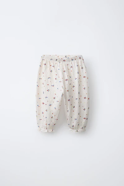 FLORAL TEXTURED JOGGER PANTS