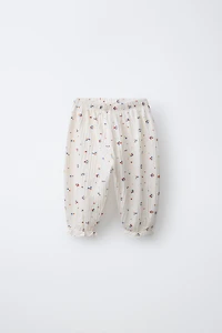 FLORAL TEXTURED JOGGER PANTS