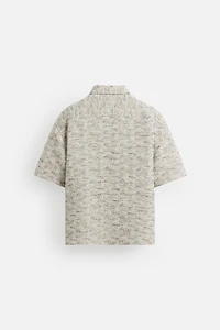 CONTRAST TEXTURE OVERSHIRT