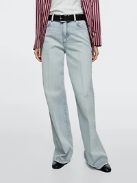 High-waist palazzo jeans