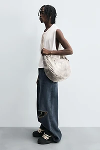 SAC EN NYLON À EFFET USÉ