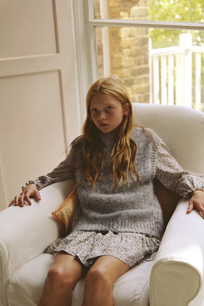 RUFFLED FLORAL DRESS