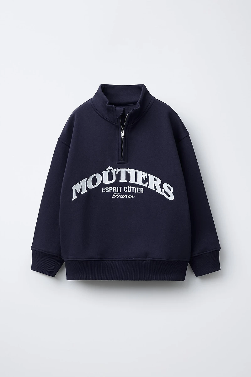 EMBROIDERED TEXT SWEATSHIRT