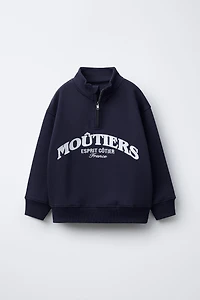 EMBROIDERED TEXT SWEATSHIRT