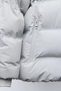 WATER REPELLENT PUFFER COAT WITH LABEL