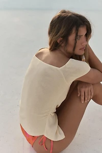 RUCHED KNIT TOP