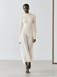 Robe en maille bi-matière