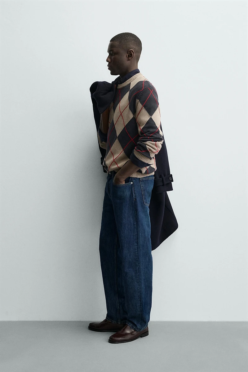 PULL EN JACQUARD À LOSANGES