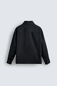 TEXTURED POCKET OVERSHIRT