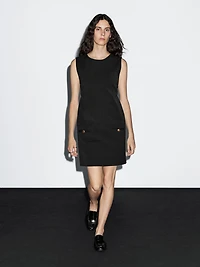 Short dress with button details