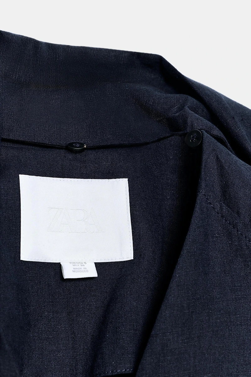 OVERSIZED LINEN BLEND COAT ZW COLLECTION