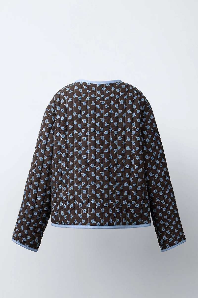 FLORAL PUFFER JACKET