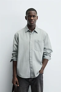 WASHED TWILL TEXTURED SHIRT