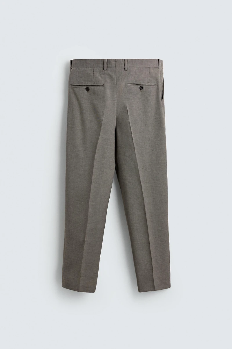 PANTALON DE COSTUME À PLIS ET CARREAUX