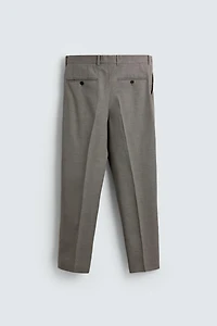 PANTALON DE COSTUME À PLIS ET CARREAUX