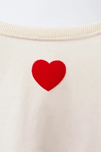 HEART FLOCKED MICKEY AND MINNIE MOUSE © DISNEY T-SHIRT