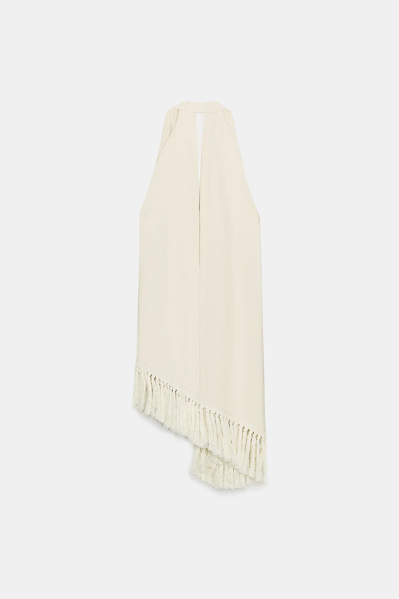 FRINGED HALTER TOP ZW COLLECTION