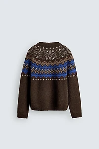 PULL EN JACQUARD GÉOMÉTRIQUE