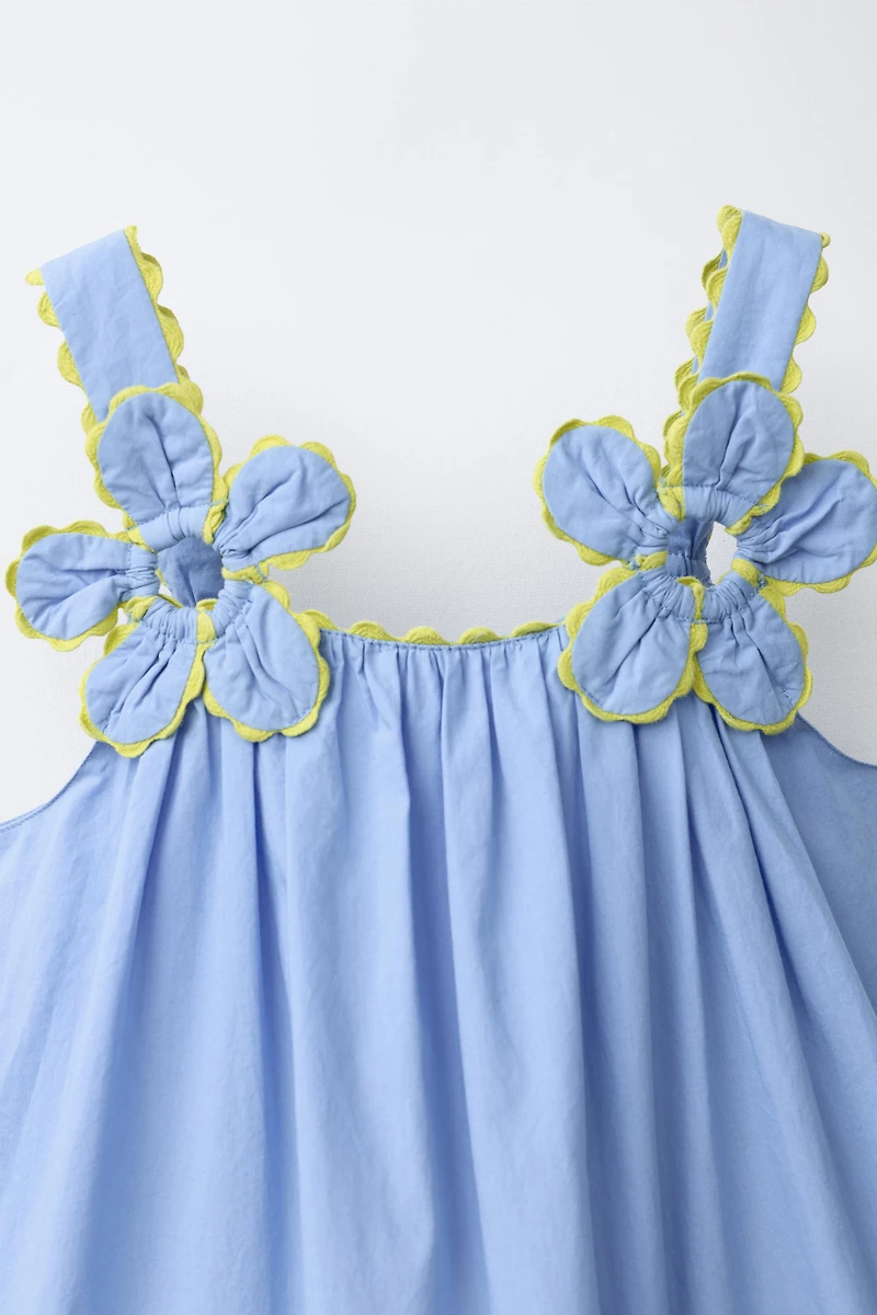 COLOR BLOCK RICKRACK DRESS
