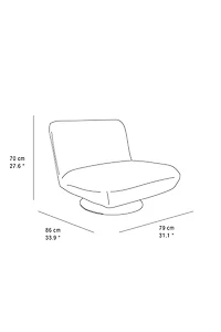 COTTON SWIVEL ARMCHAIR