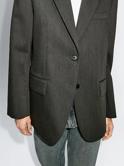 100% wool two-button blazer