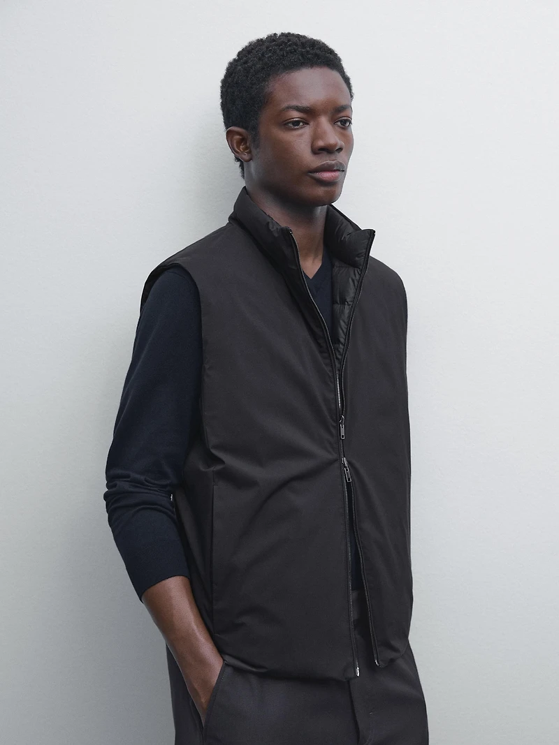 Veste sans manches réversible déperlante