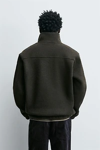 SWEAT STRUCTURÉ COL ZIPPÉ