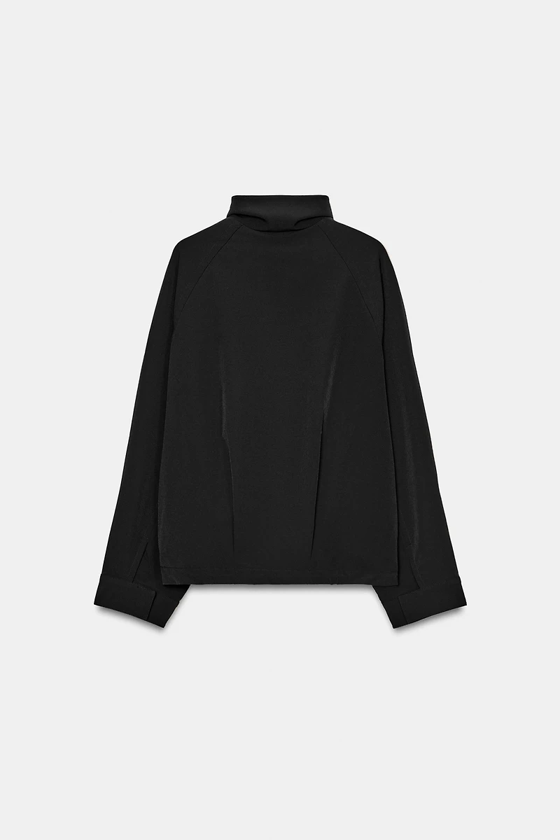 OVERSIZED ZIPPER BOMBER JACKET