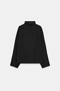 OVERSIZED ZIPPER BOMBER JACKET
