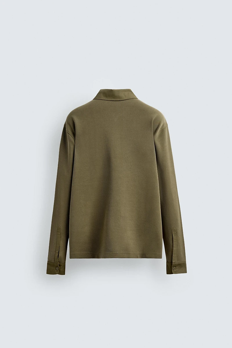 POLO DÉLAVÉ EN PIQUÉ STRUCTURÉ