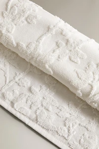 SERVIETTE DE BAIN JACQUARD FLORAL