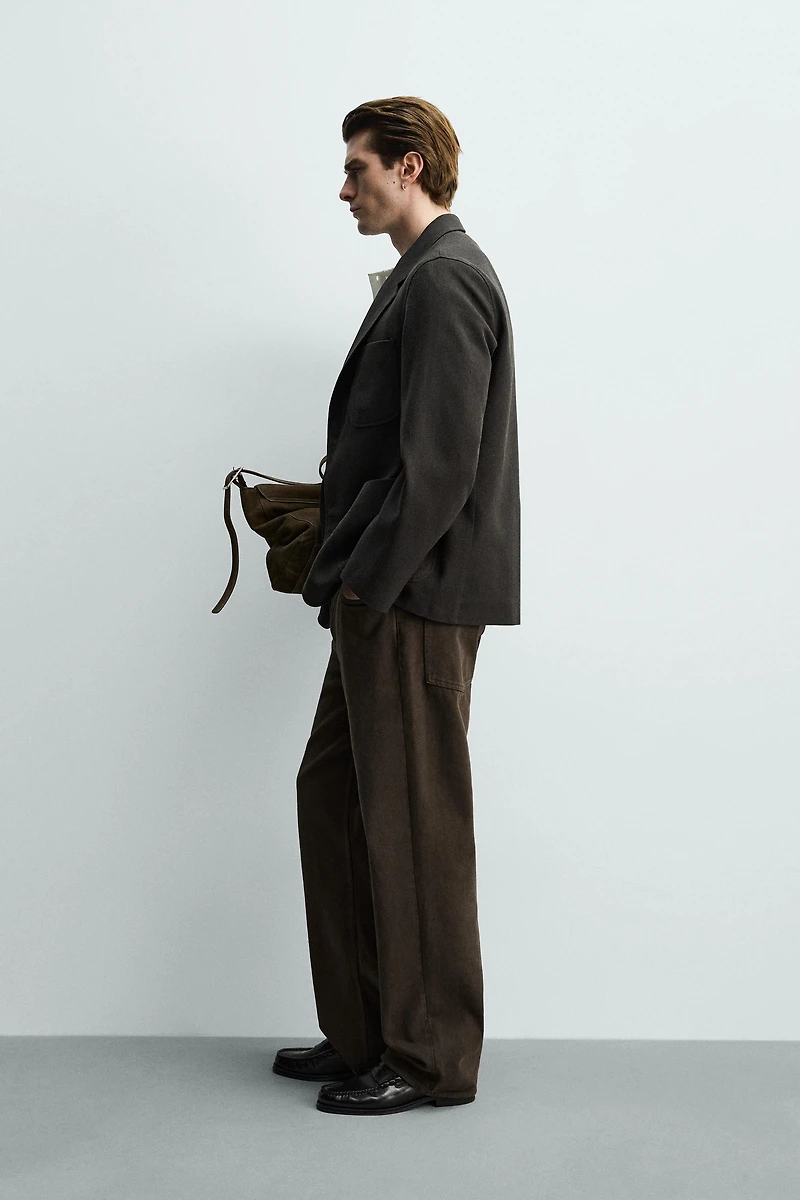 WOOL BLEND POCKET BLAZER