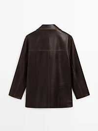 Nappa leather midi jacket