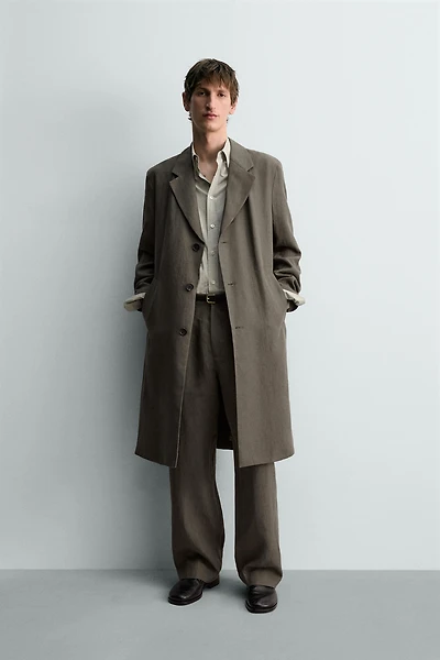 100% LINEN FROCK COAT