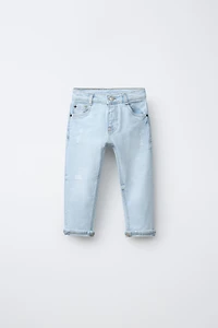 RIPPED STRAIGHT COMFORT JEANS