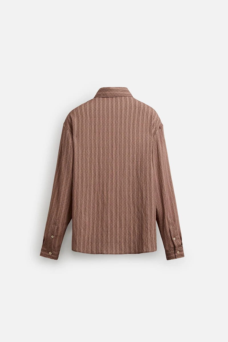 STRIPED FLOWY SHIRT