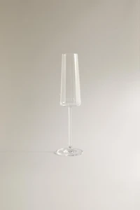 CONICAL CRYSTALLINE FLUTE GLASS