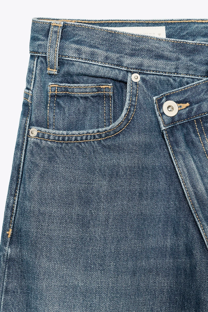 JEAN TRF WIDE LEG TAILLE HAUTE CROISÉE