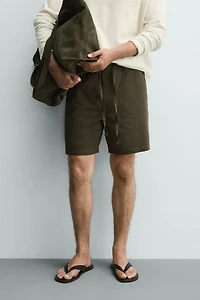 COTTON-LYOCELL REGULAR FIT SHORTS